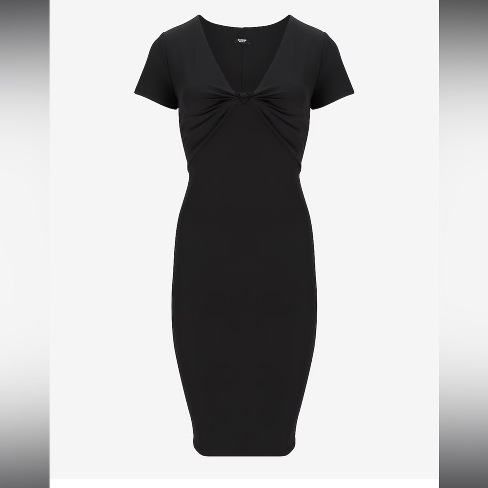 NWT Express Body Contour Knot Front Sheath Dress